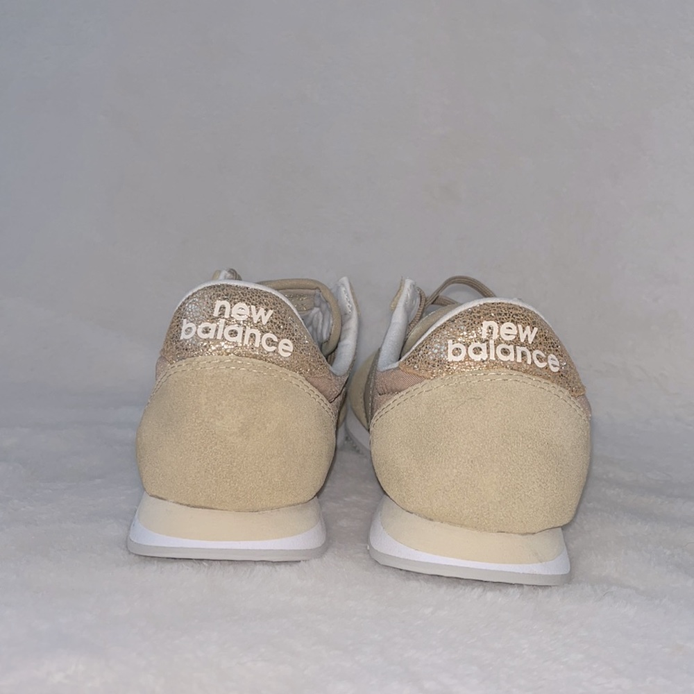 New Balance Women's Beige Taupe Athletic Sneakers - Picture 4 of 6